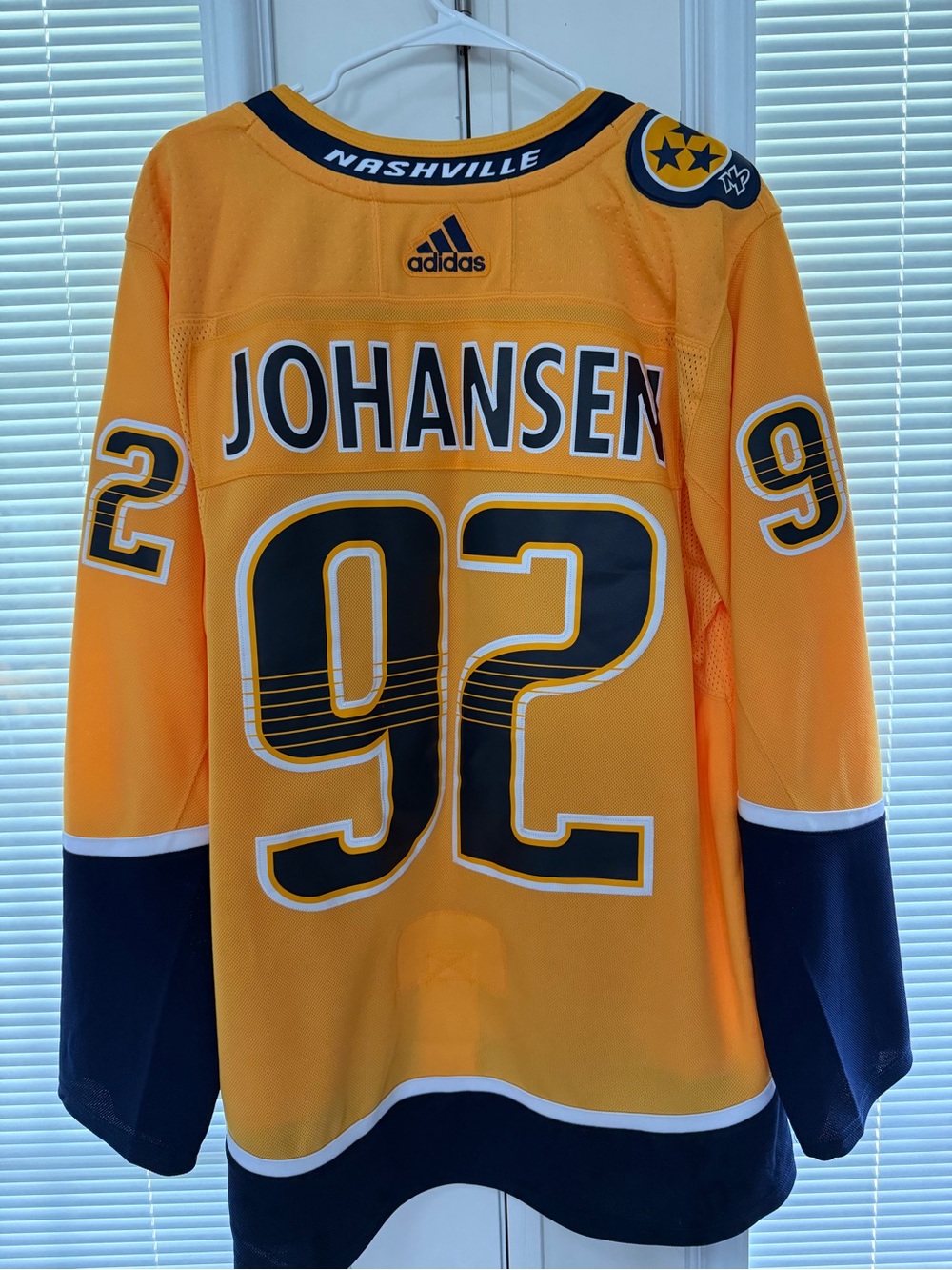 Nashville Predators Adidas Authentic Jersey Ryan Johansen Gold Size 52